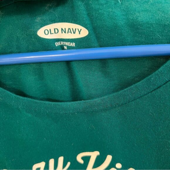 Old Navy Green Short Sleeve Tee Cozy Vibes Tee (Size Medium) - Picture 4 of 4